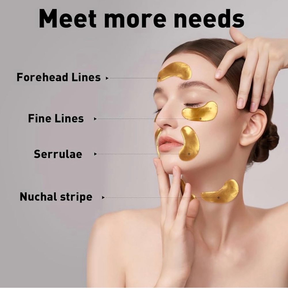 20 Pack- Gold Under Eye Patches with 24K Nano-active Gold - Picture 4 of 6